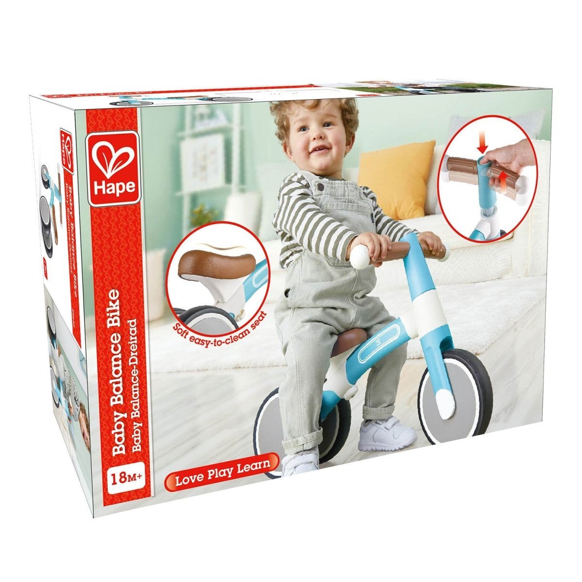 Hape First Ride Toddler Balance Bike, Blue - mezetto ebebek ebebek