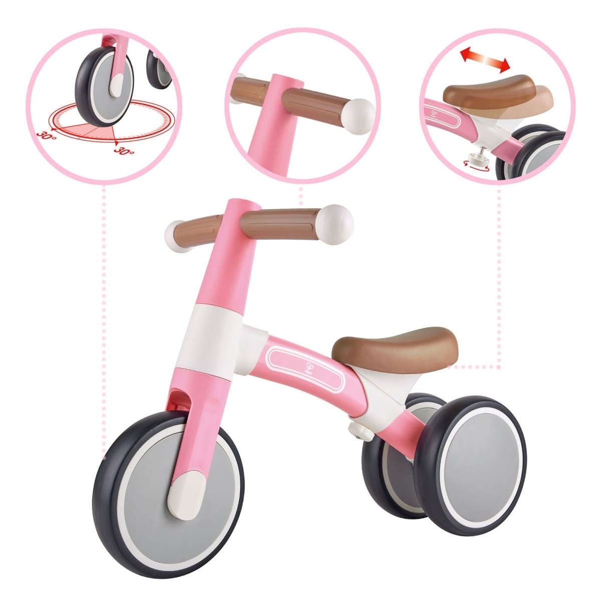 Hape First Ride Toddler Balance Bike, Pink - mezetto ebebek ebebek