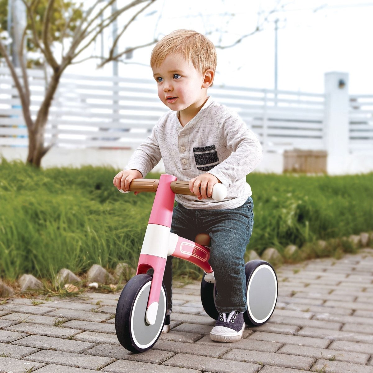 Hape First Ride Toddler Balance Bike, Pink - mezetto ebebek ebebek