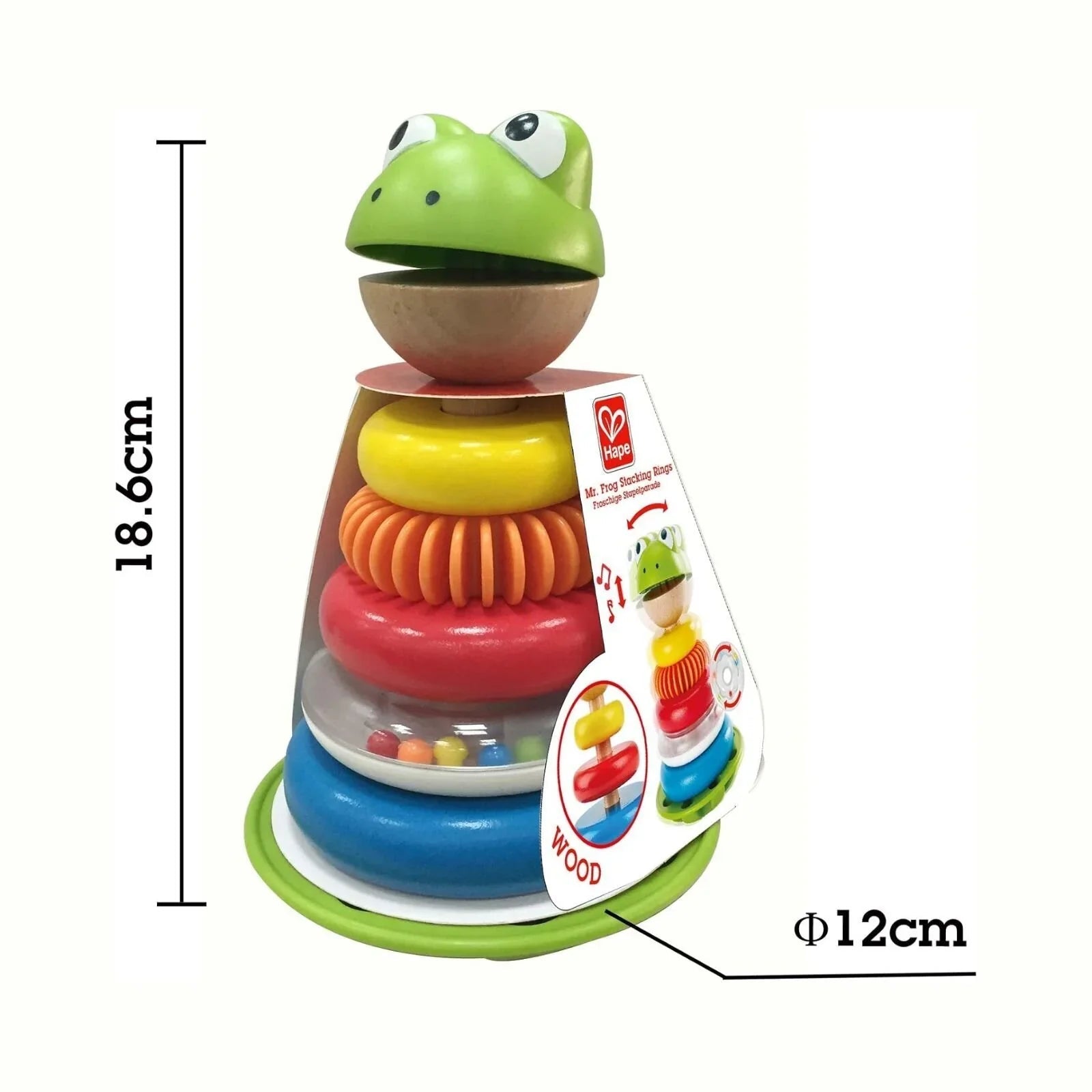 Hape Mr Frog Stacking Rings - mezetto ebebek ebebek
