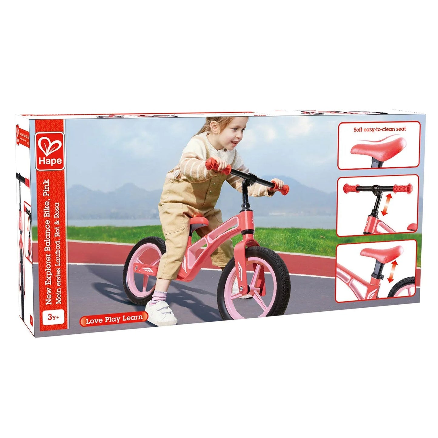 Hape New Explorer Kids Balance Bike, Pink - mezetto ebebek ebebek