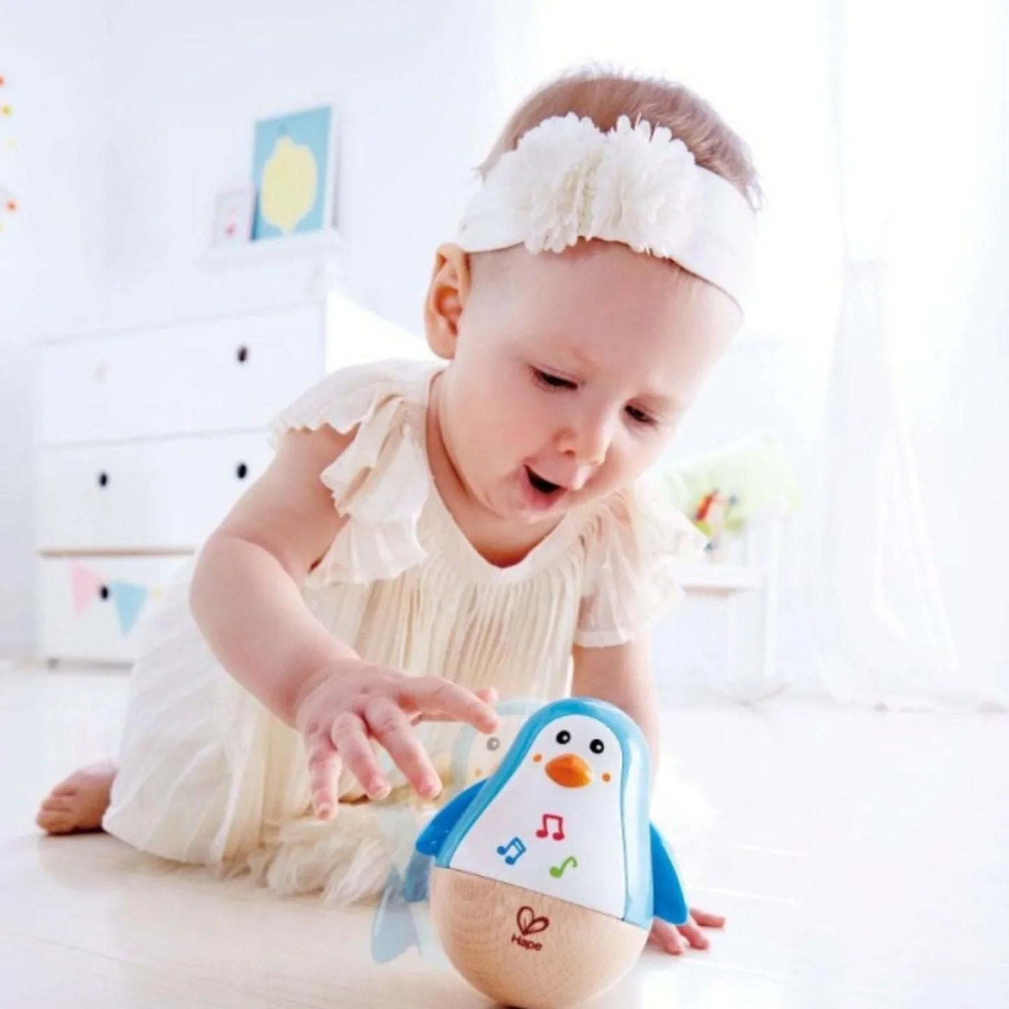 Hape Penguin Music Wobbler - mezetto ebebek ebebek
