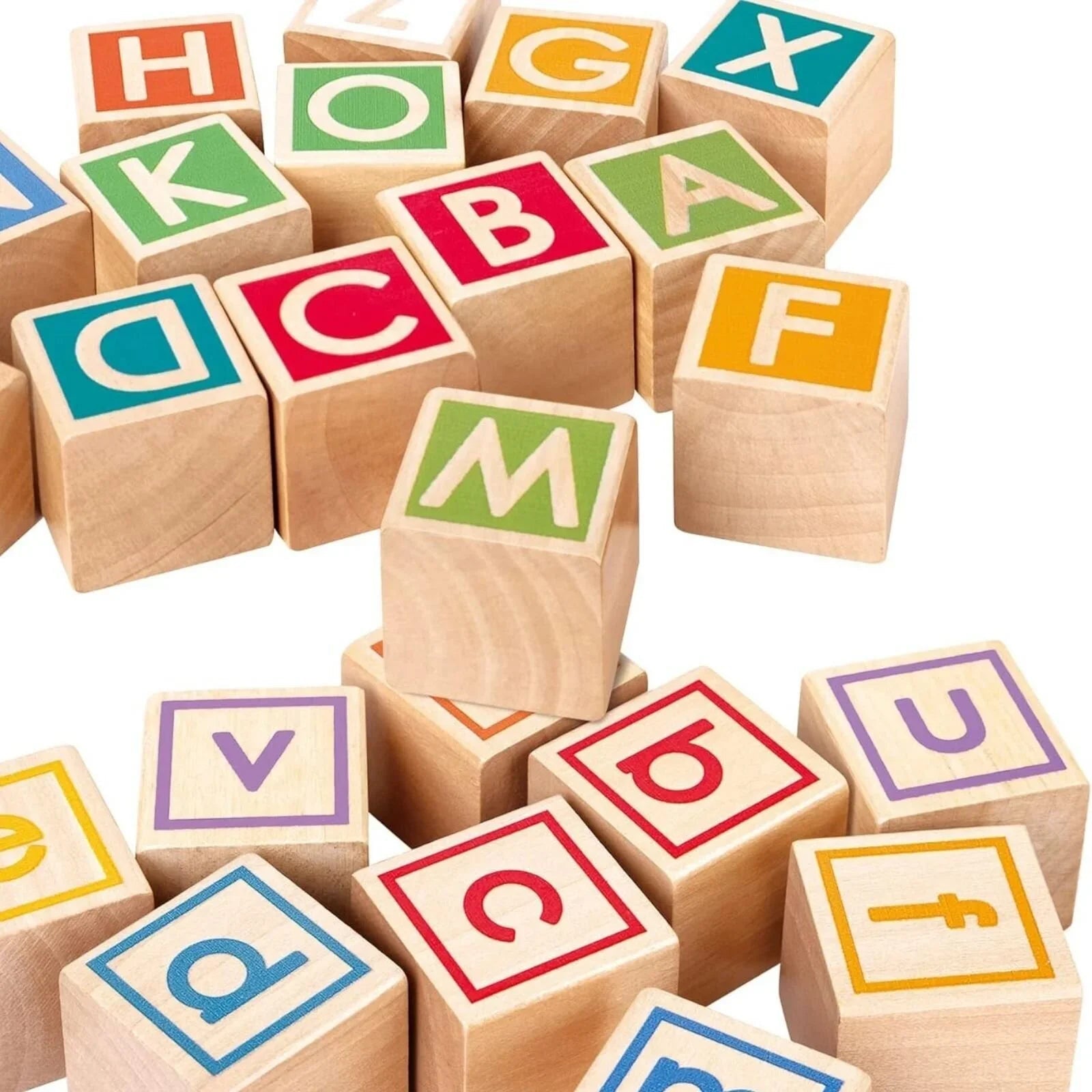 Hape Pull Along Cart with Stacking Blocks - mezetto ebebek ebebek