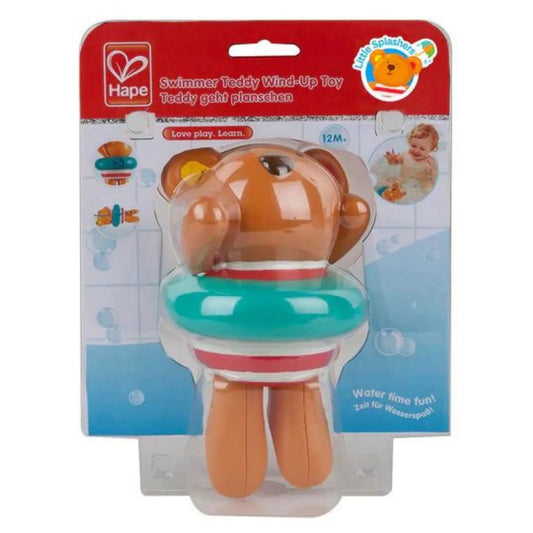 Hape Swimmer Teddy Wind - Up Toy - mezetto ebebek ebebek