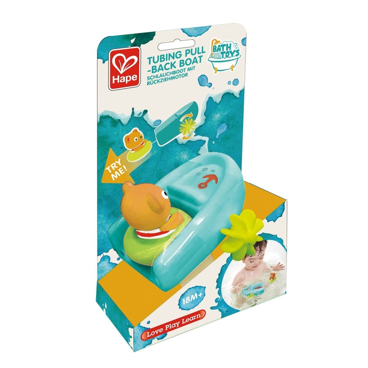 Hape Tubing Pull - Back Boat - mezetto ebebek ebebek