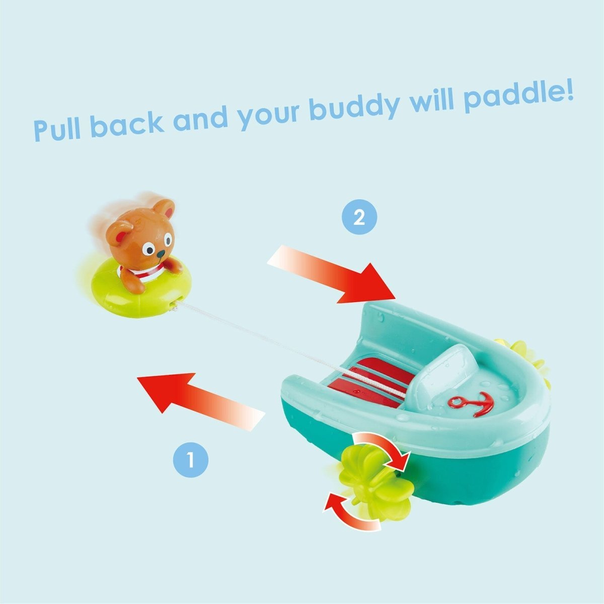 Hape Tubing Pull - Back Boat - mezetto ebebek ebebek