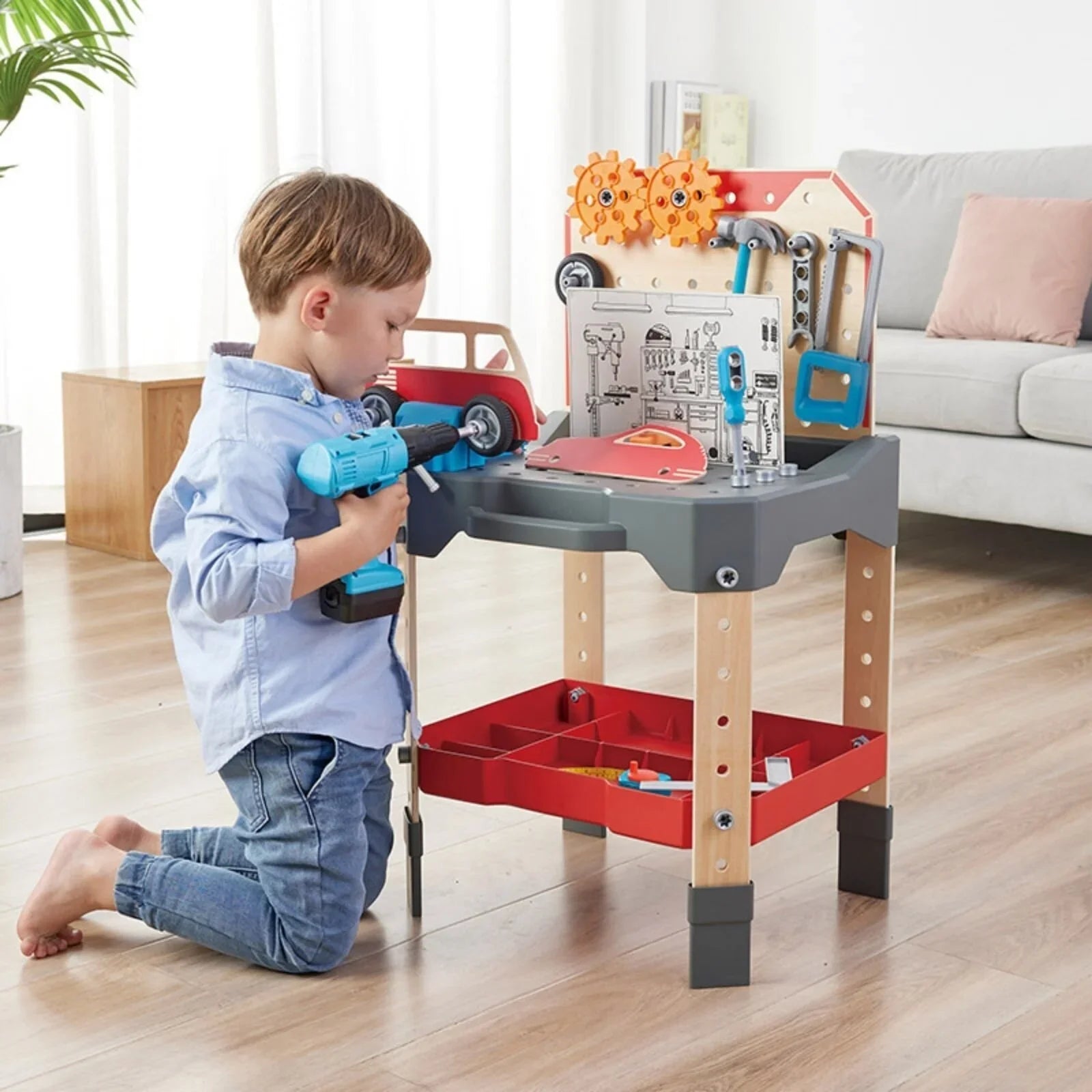 Hape Vehicle Service & Repair Workbench - mezetto ebebek ebebek