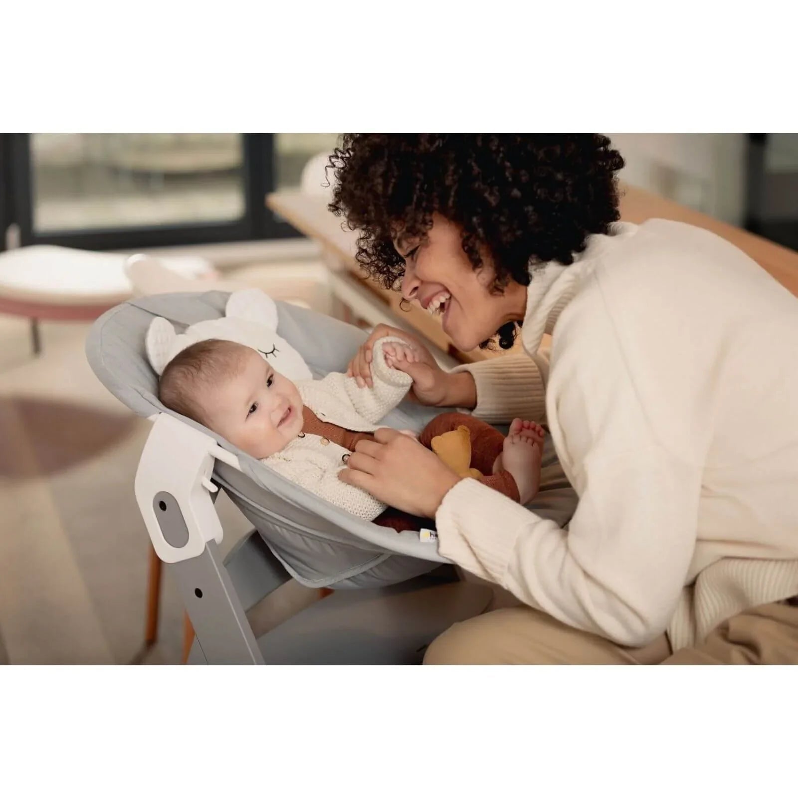Hauck Alpha Bouncer 2 - in - 1 - Beige Bloom - mezetto ebebek ebebek