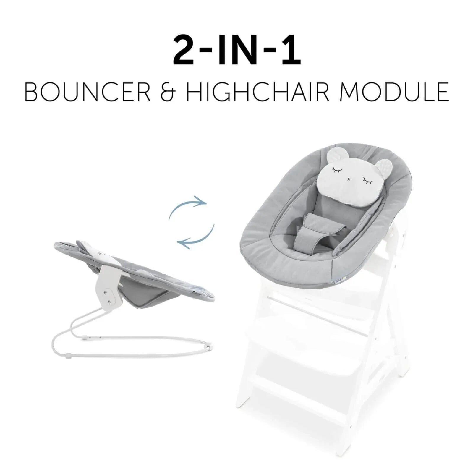 Hauck Alpha Bouncer 2 - in - 1 - Light Grey - mezetto ebebek ebebek