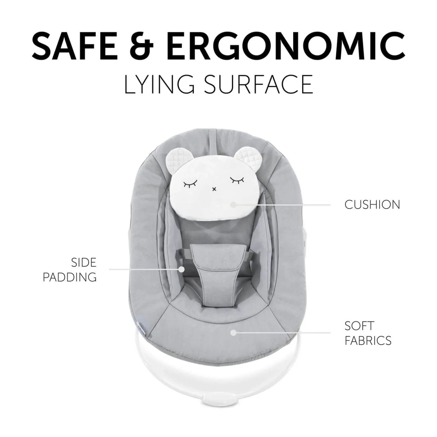 Hauck Alpha Bouncer 2 - in - 1 - Light Grey - mezetto ebebek ebebek
