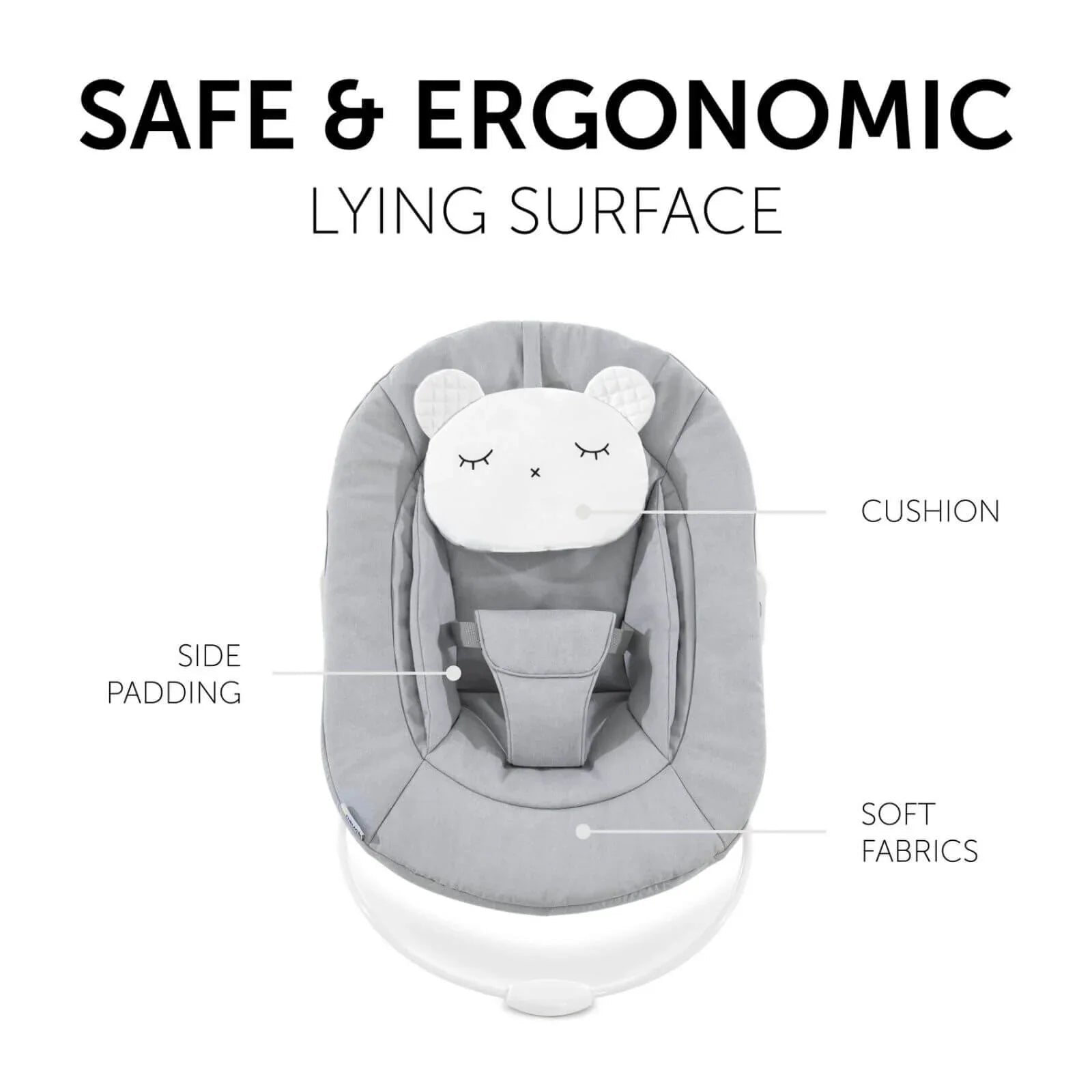 Hauck Alpha Bouncer 2 - in - 1 - Light Grey - mezetto ebebek ebebek