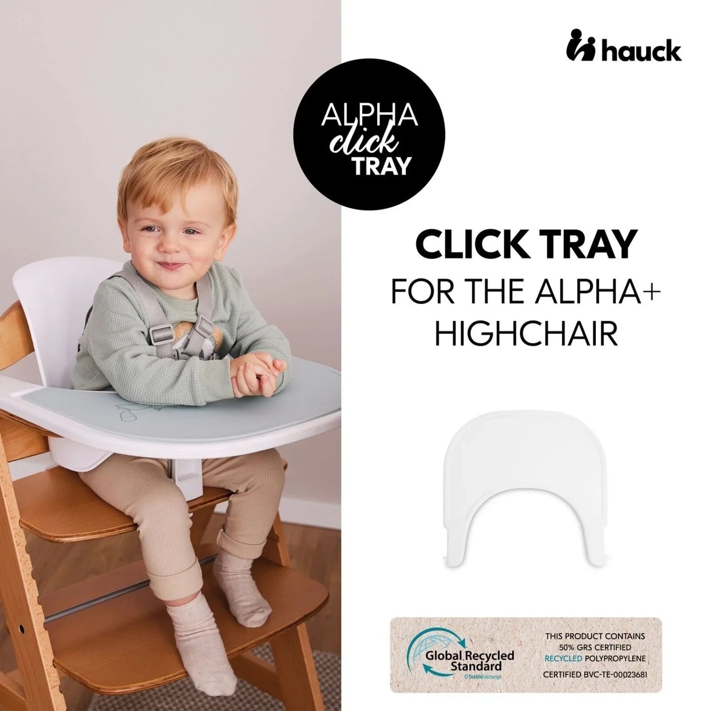 Hauck Alpha Click Tray - White - mezetto ebebek ebebek