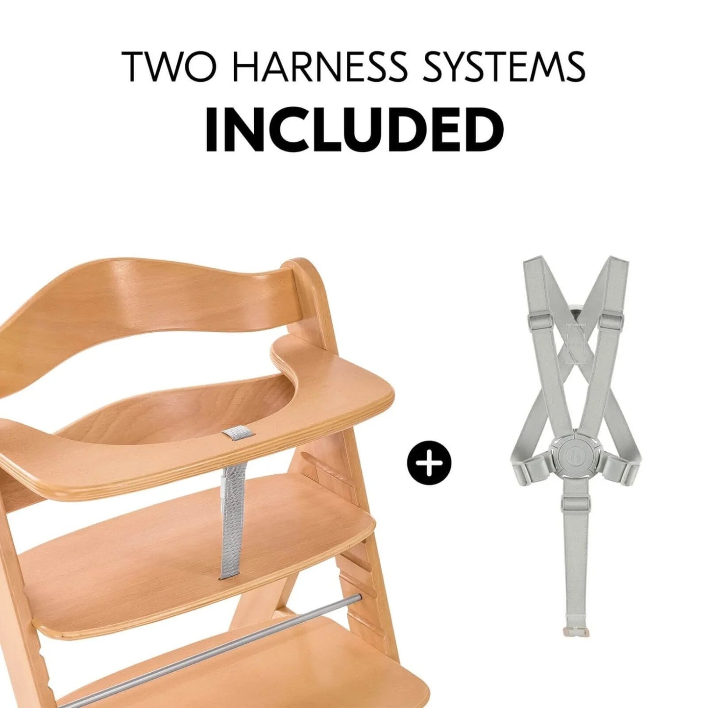 Hauck Alpha+ Wooden Highchair - Natural - mezetto ebebek ebebek