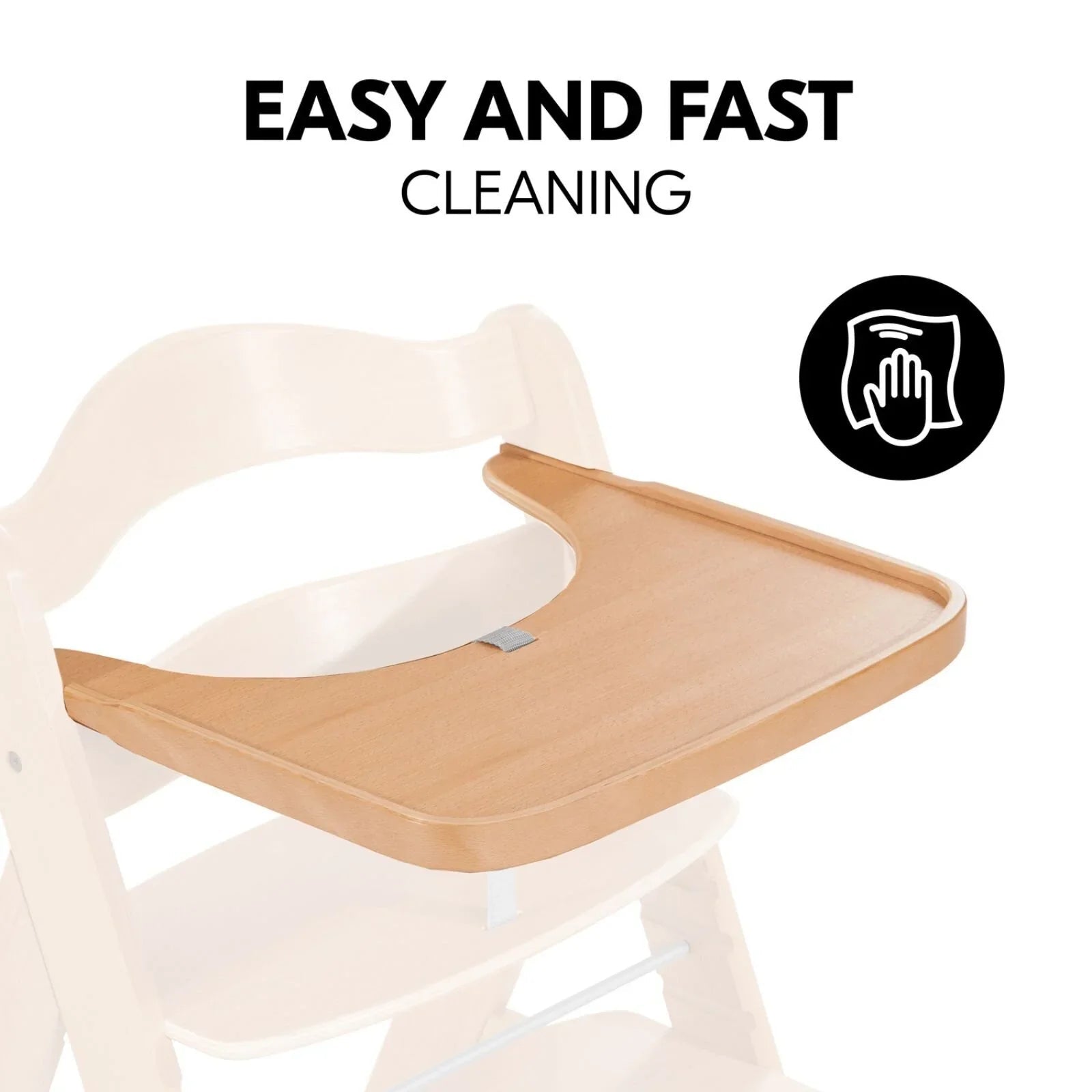 Hauck Alpha Wooden Tray - Natural - mezetto ebebek ebebek