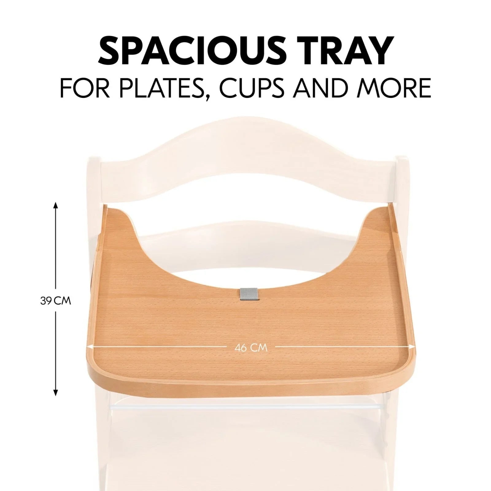 Hauck Alpha Wooden Tray - Natural - mezetto ebebek ebebek
