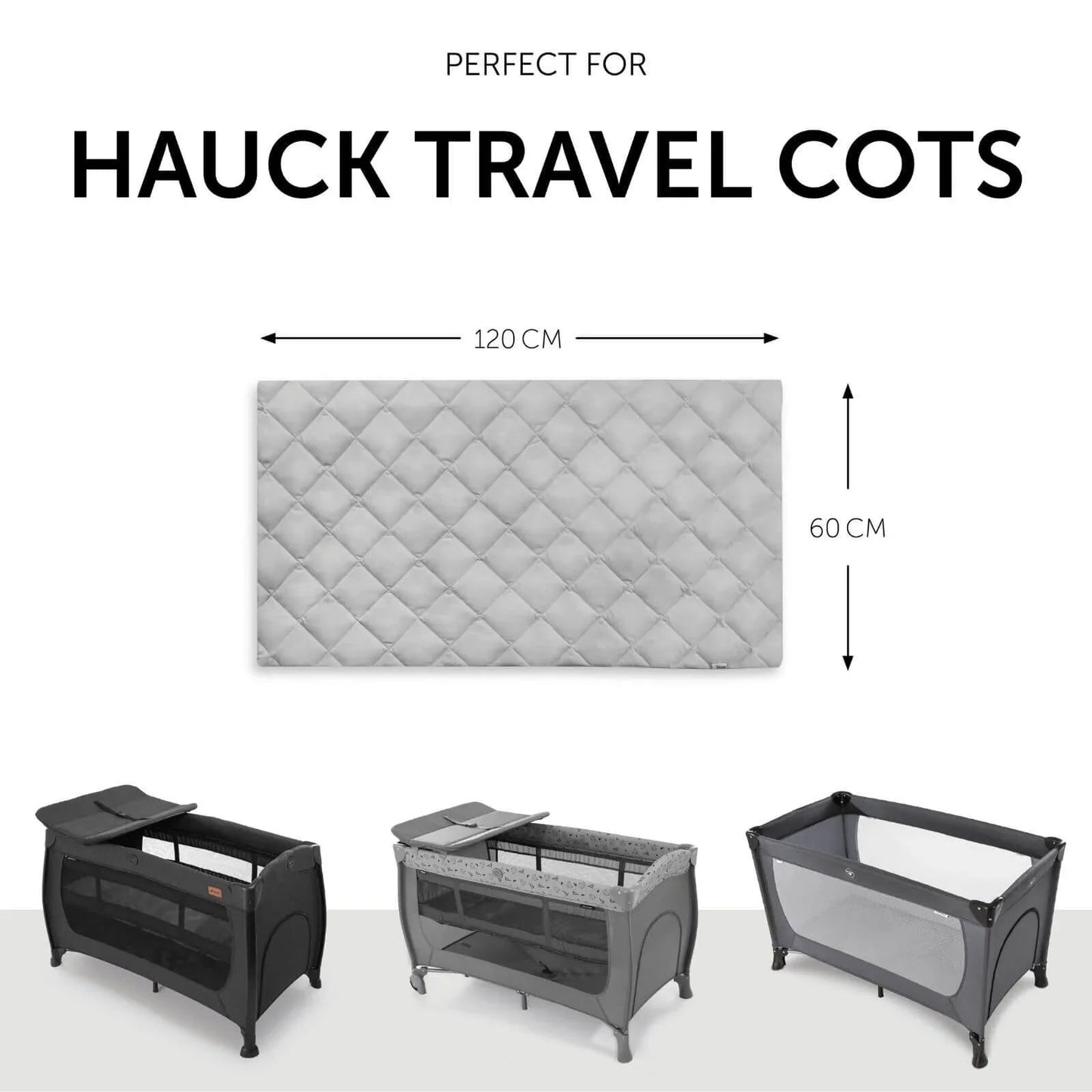 Hauck Bed Me Travel Cot Fitted Sheet 120x60 cm - Beige - mezetto ebebek ebebek
