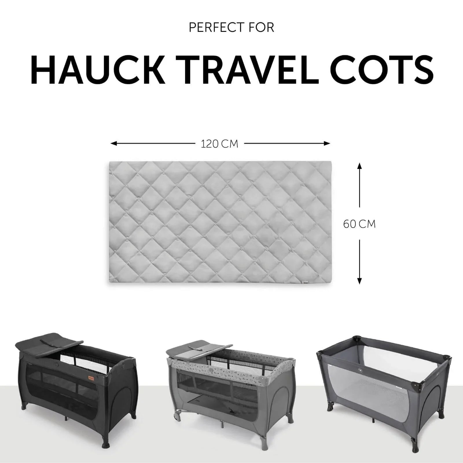 Hauck Bed Me Travel Cot Fitted Sheet 120x60 cm - Beige - mezetto ebebek ebebek