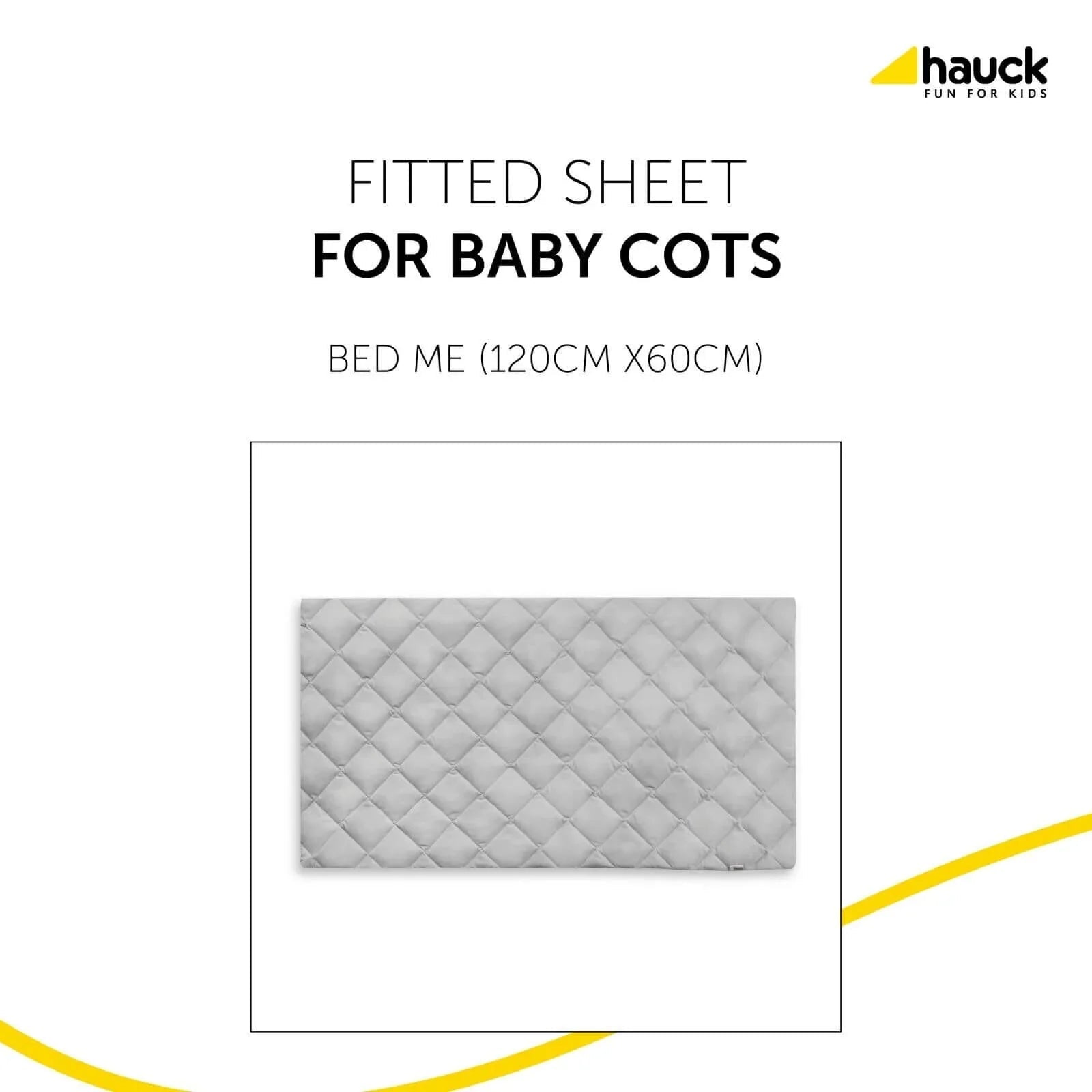Hauck Bed Me Travel Cot Fitted Sheet 120x60 cm - Beige - mezetto ebebek ebebek