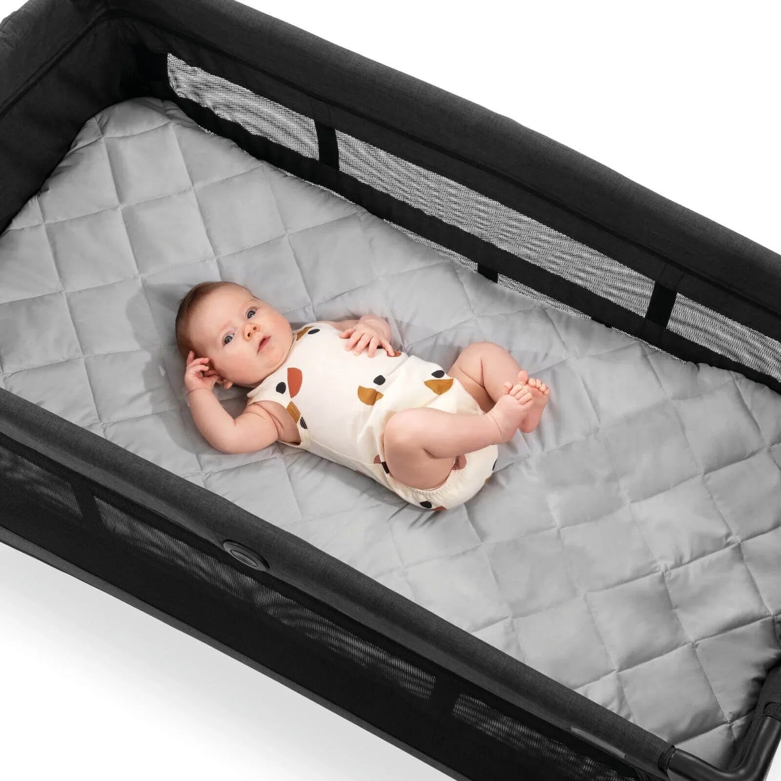 Hauck Bed Me Travel Cot Fitted Sheet 120x60 cm - Beige - mezetto ebebek ebebek