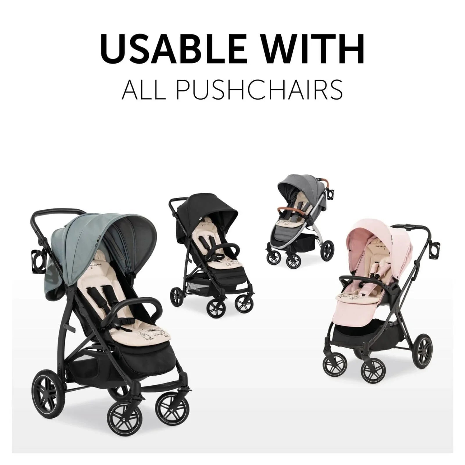 Hauck Disney Pushchair Seat Liner - Winnie the Pooh Beige - mezetto ebebek ebebek