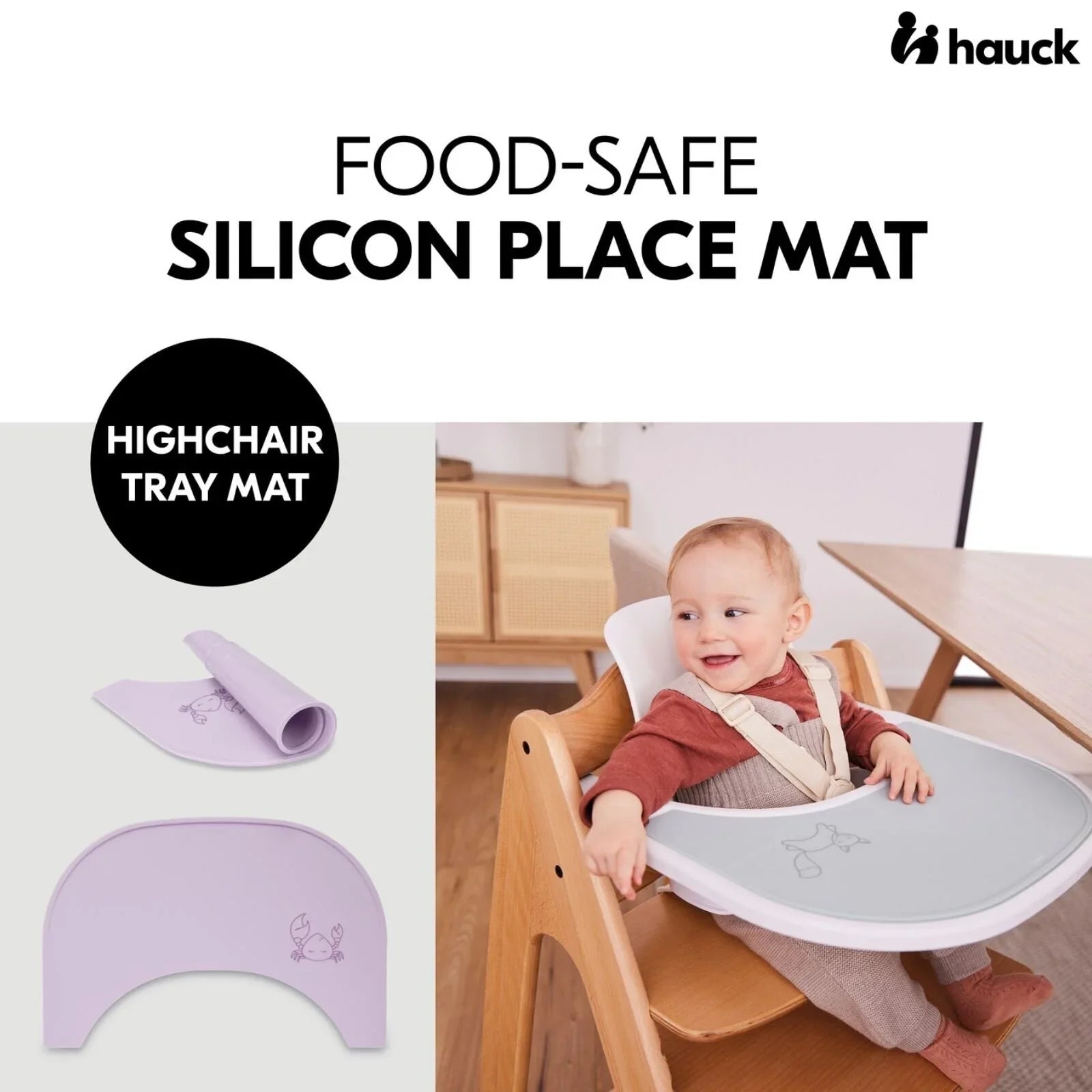 Hauck Highchair Tray Mat - Lavender - mezetto ebebek ebebek