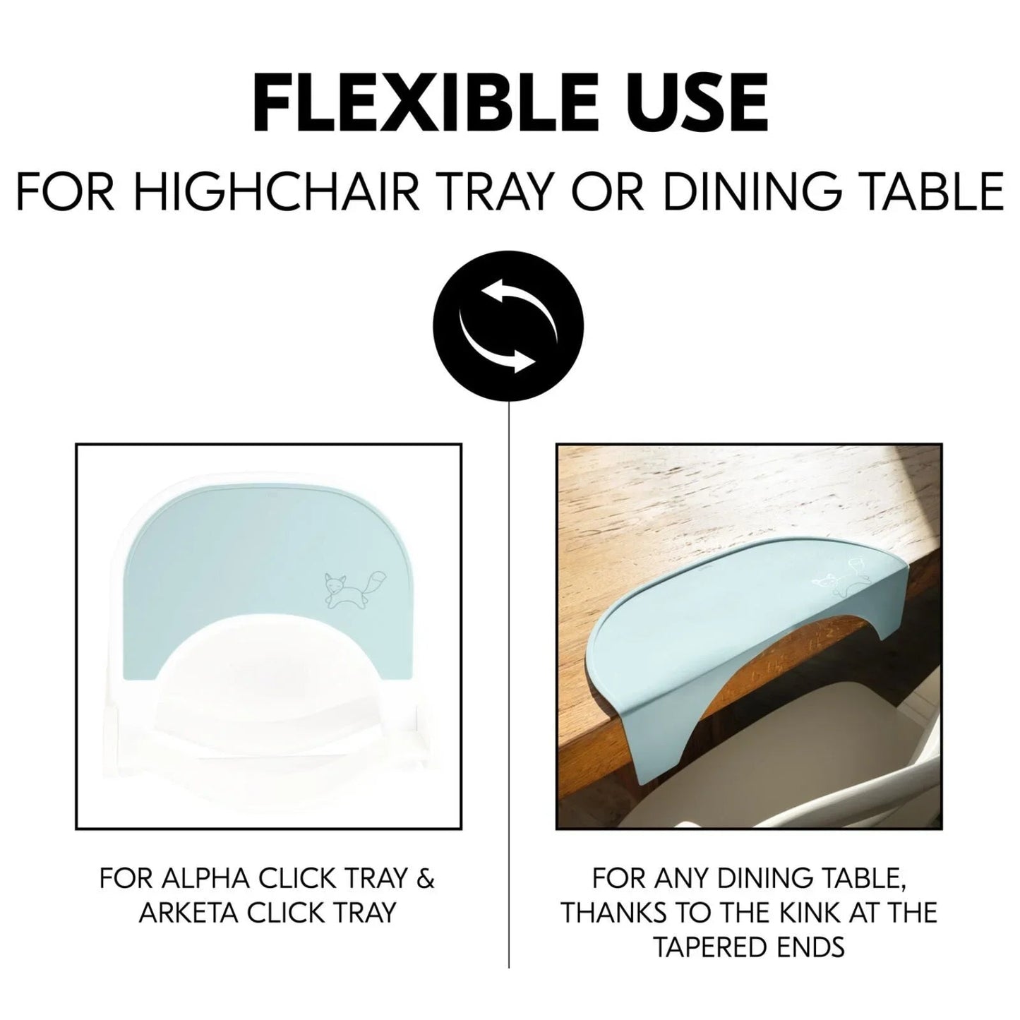 Hauck Highchair Tray Mat - Mint Fox - mezetto ebebek ebebek