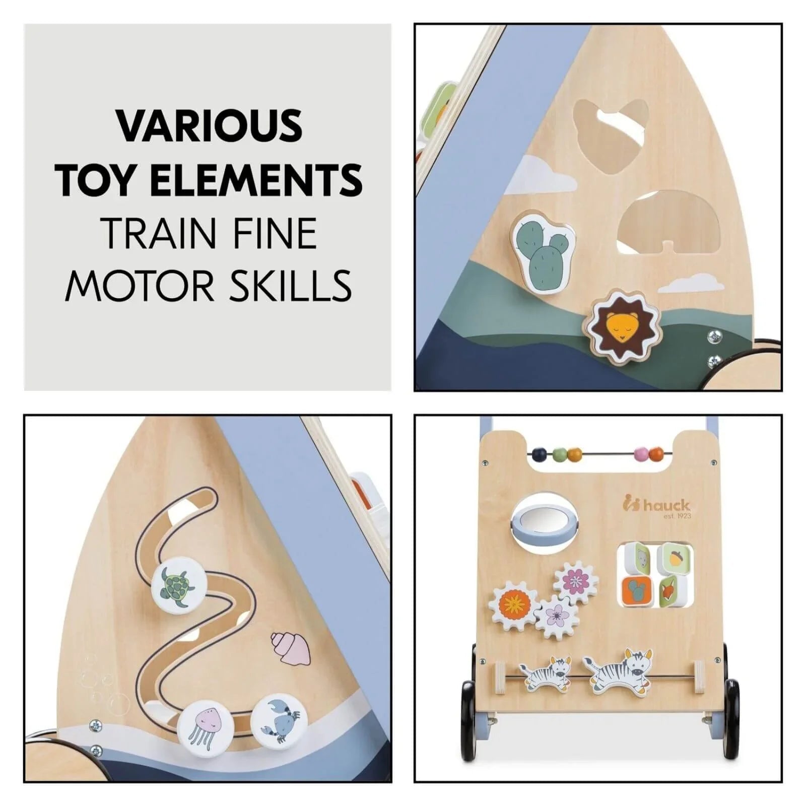 Hauck Learn to Walk - Skills Wooden Walker - mezetto ebebek ebebek