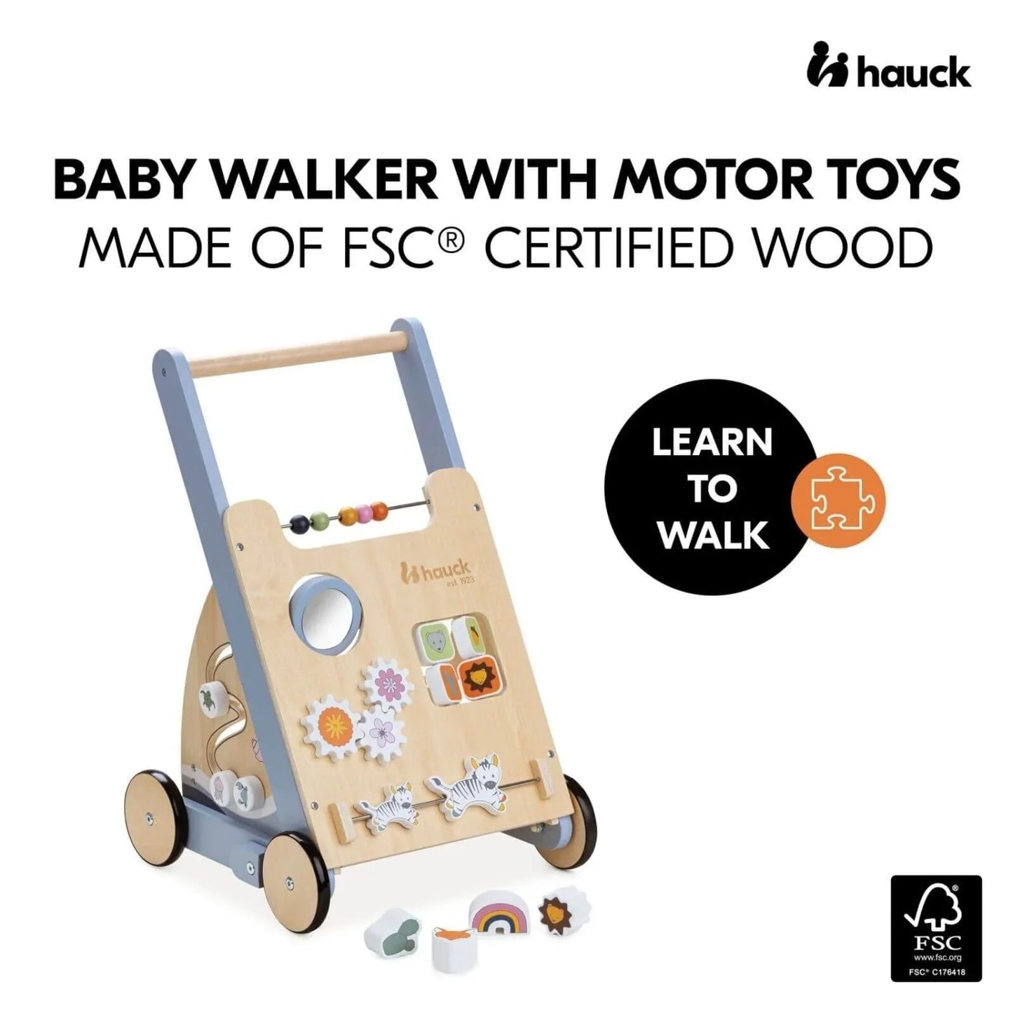 Hauck Learn to Walk - Skills Wooden Walker - mezetto ebebek ebebek