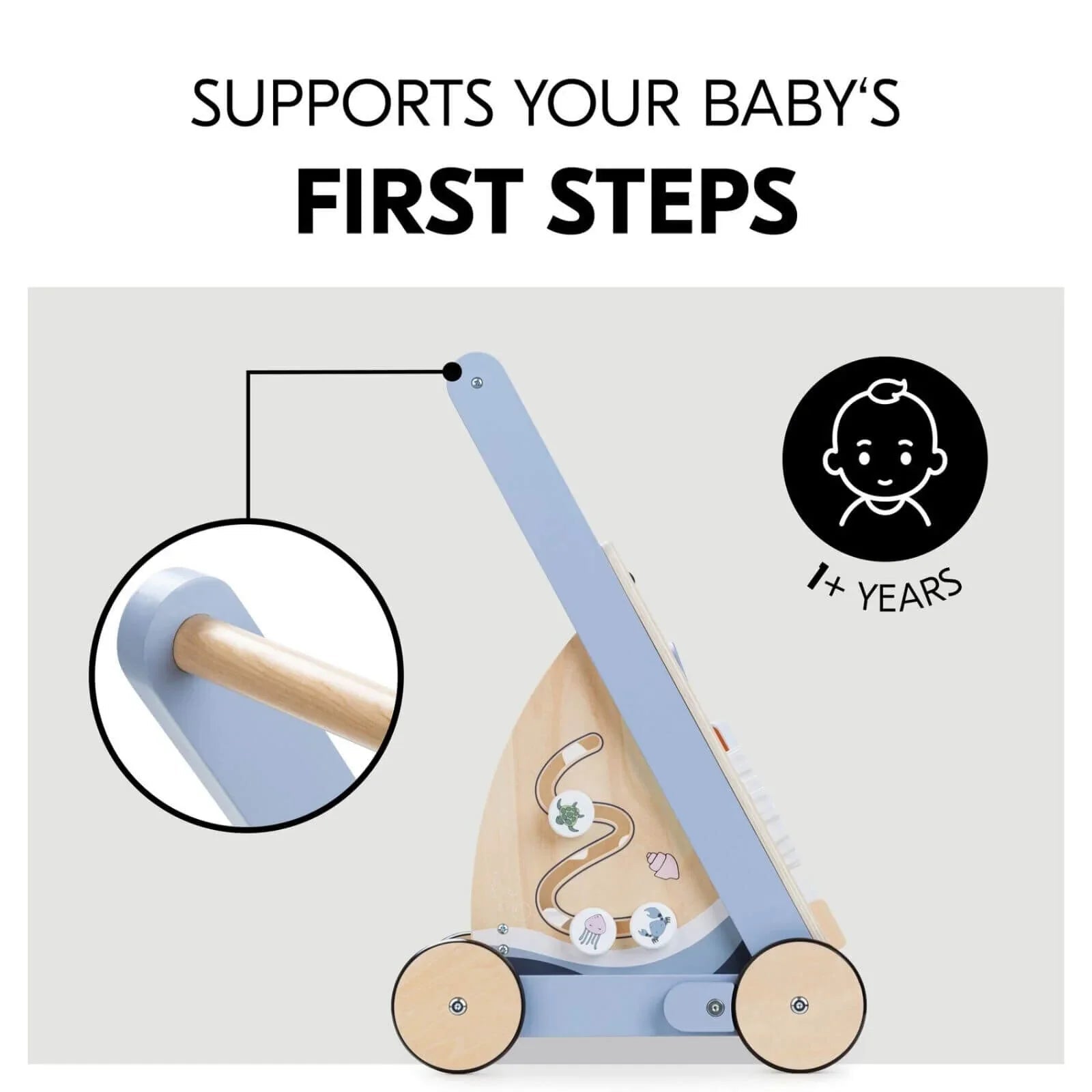 Hauck Learn to Walk - Skills Wooden Walker - mezetto ebebek ebebek