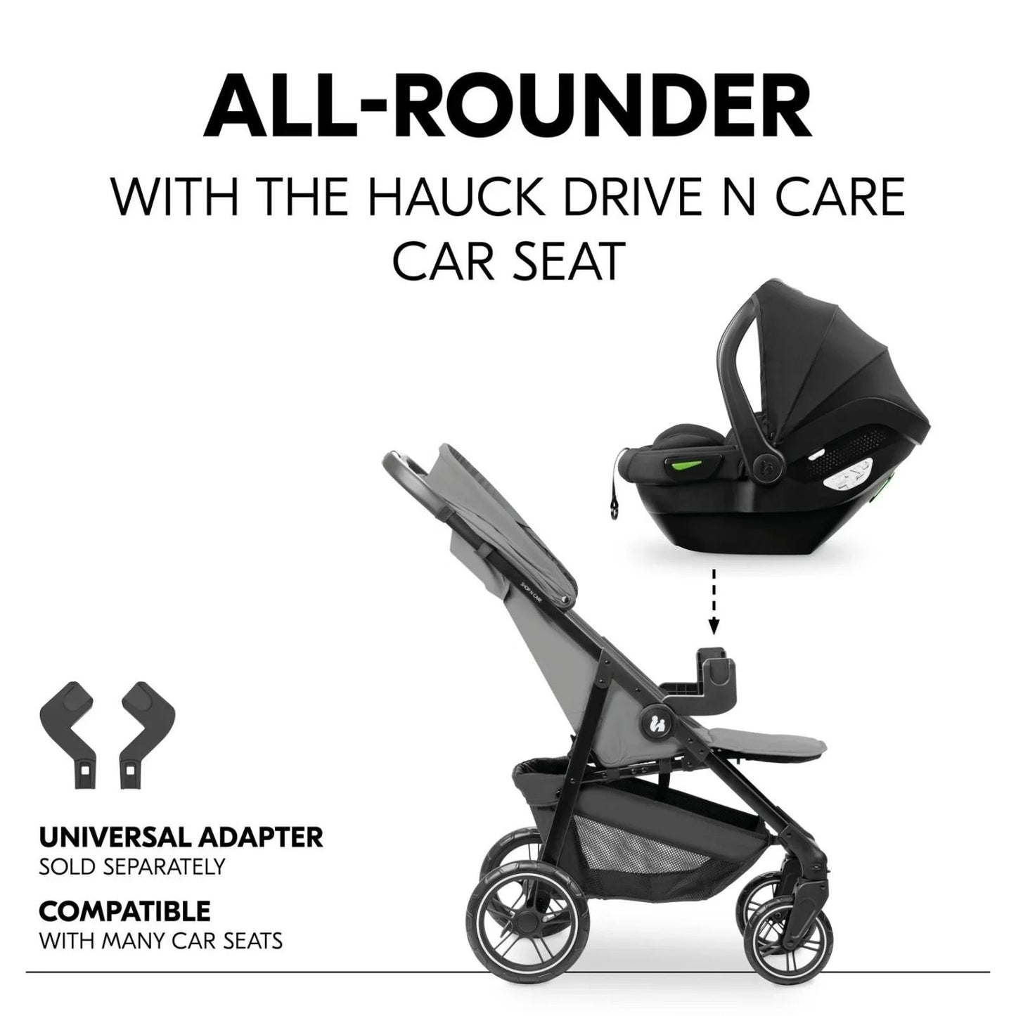 Hauck Shop N Care Trio Set - Grey - mezetto ebebek ebebek