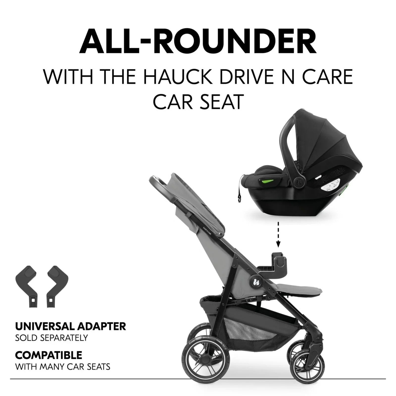 Hauck Shop N Care Trio Set - Grey - mezetto ebebek ebebek