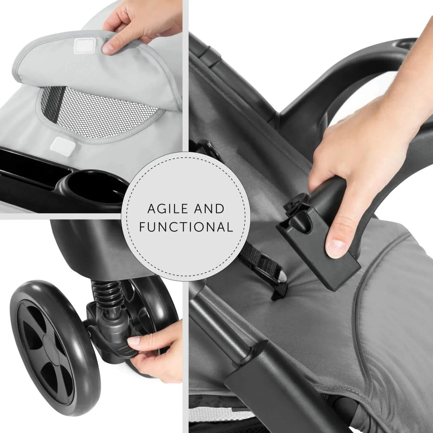 Hauck Shopper Neo II Pushchair - Grey - mezetto ebebek ebebek