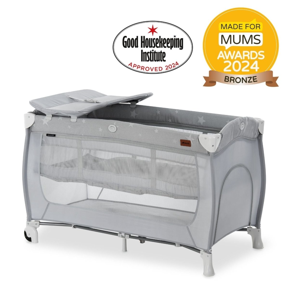 Hauck Sleep N Play Center Bassinet Travel Cot & Playpen - Stars - mezetto ebebek ebebek