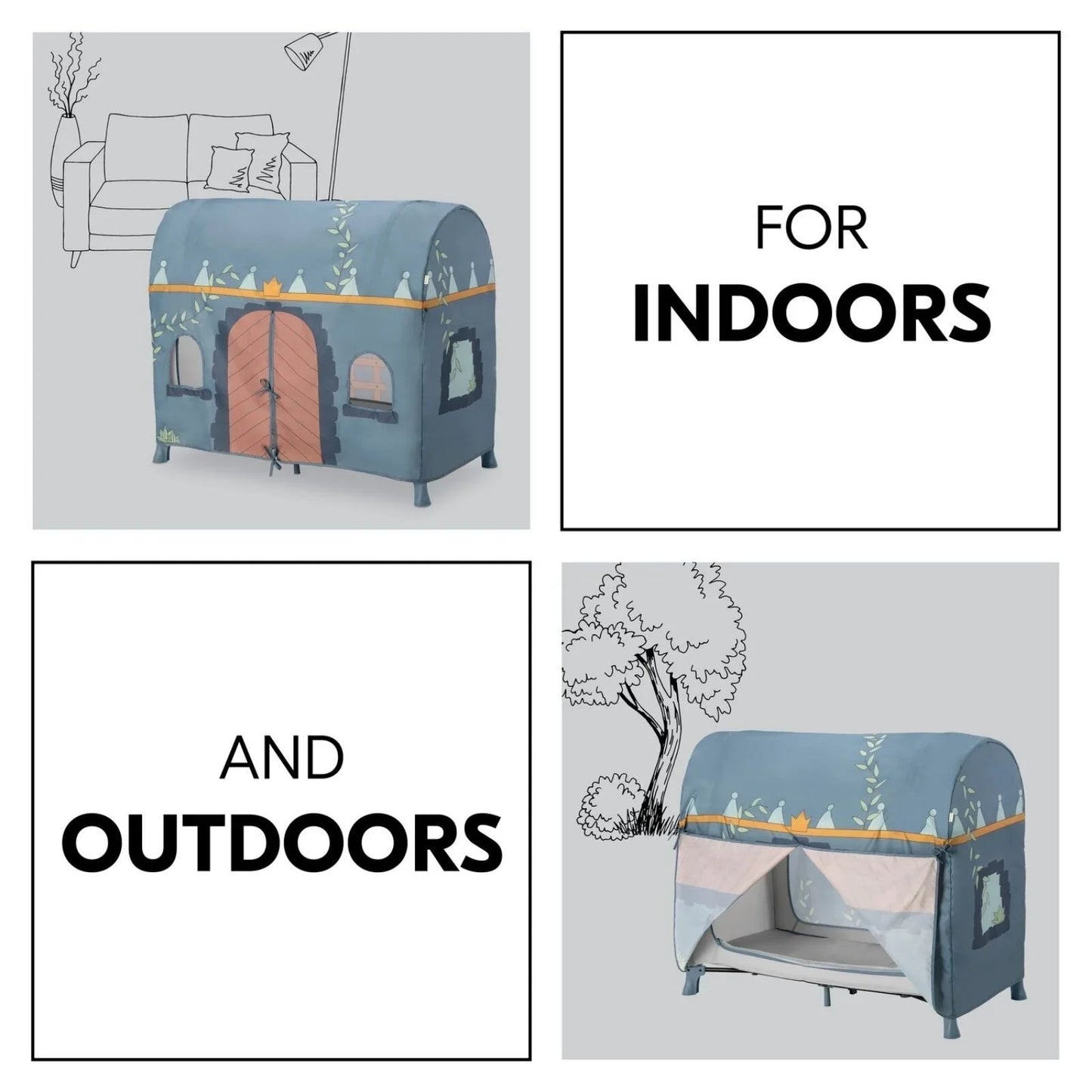 Hauck Travel Cot Cover - Palace - mezetto ebebek ebebek