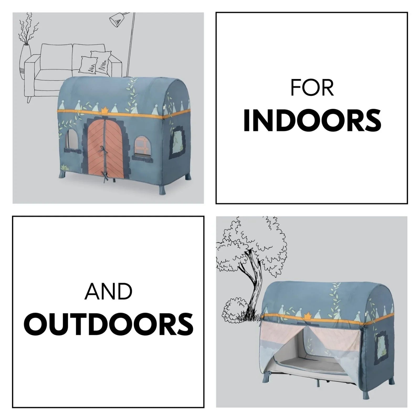 Hauck Travel Cot Cover - Palace - mezetto ebebek ebebek