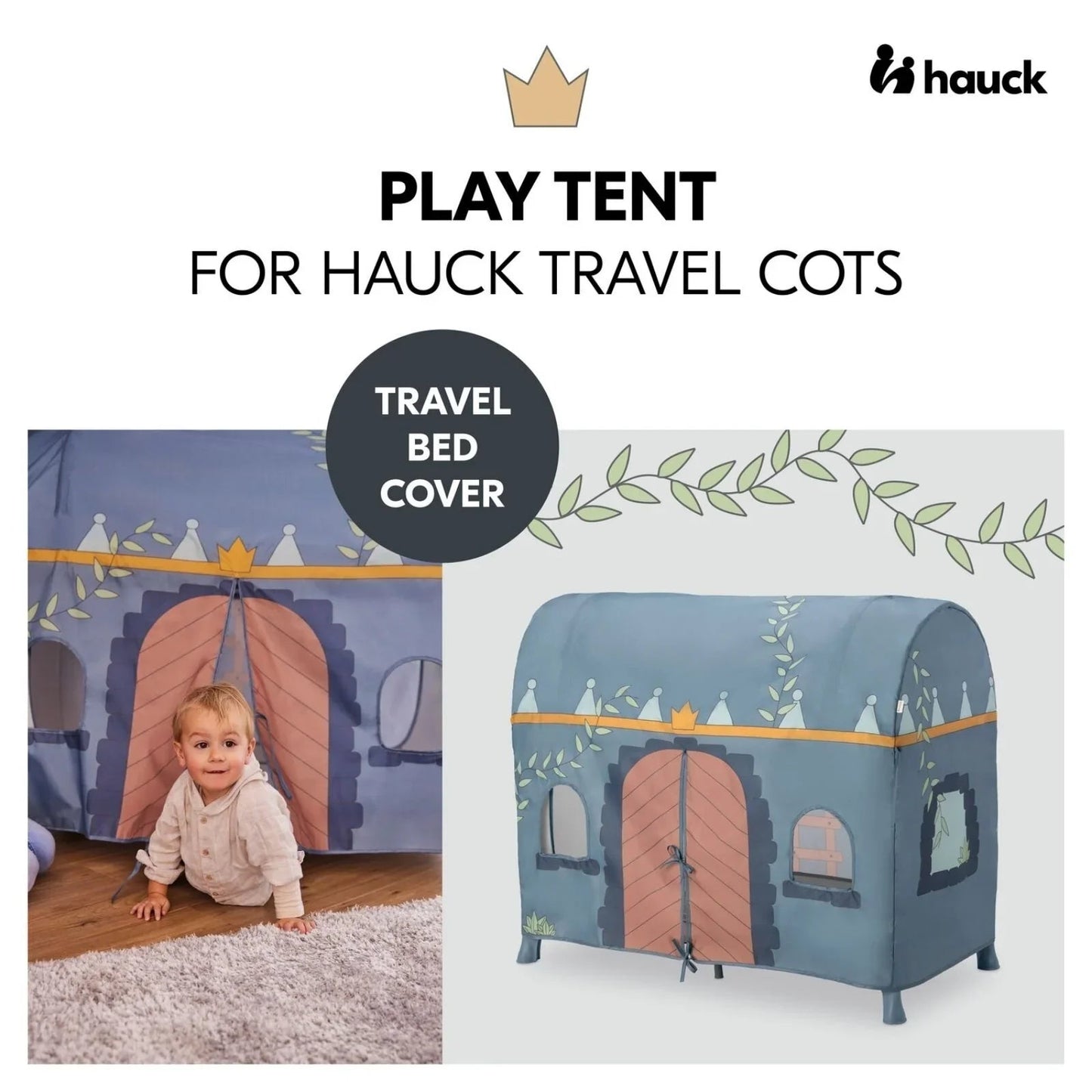 Hauck Travel Cot Cover - Palace - mezetto ebebek ebebek