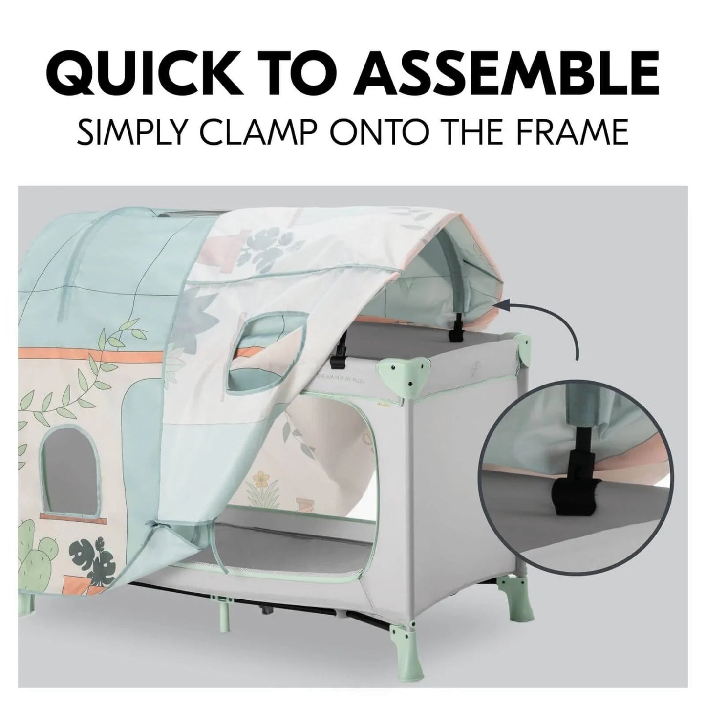 Hauck Travel Cot Cover - Plants - mezetto ebebek ebebek