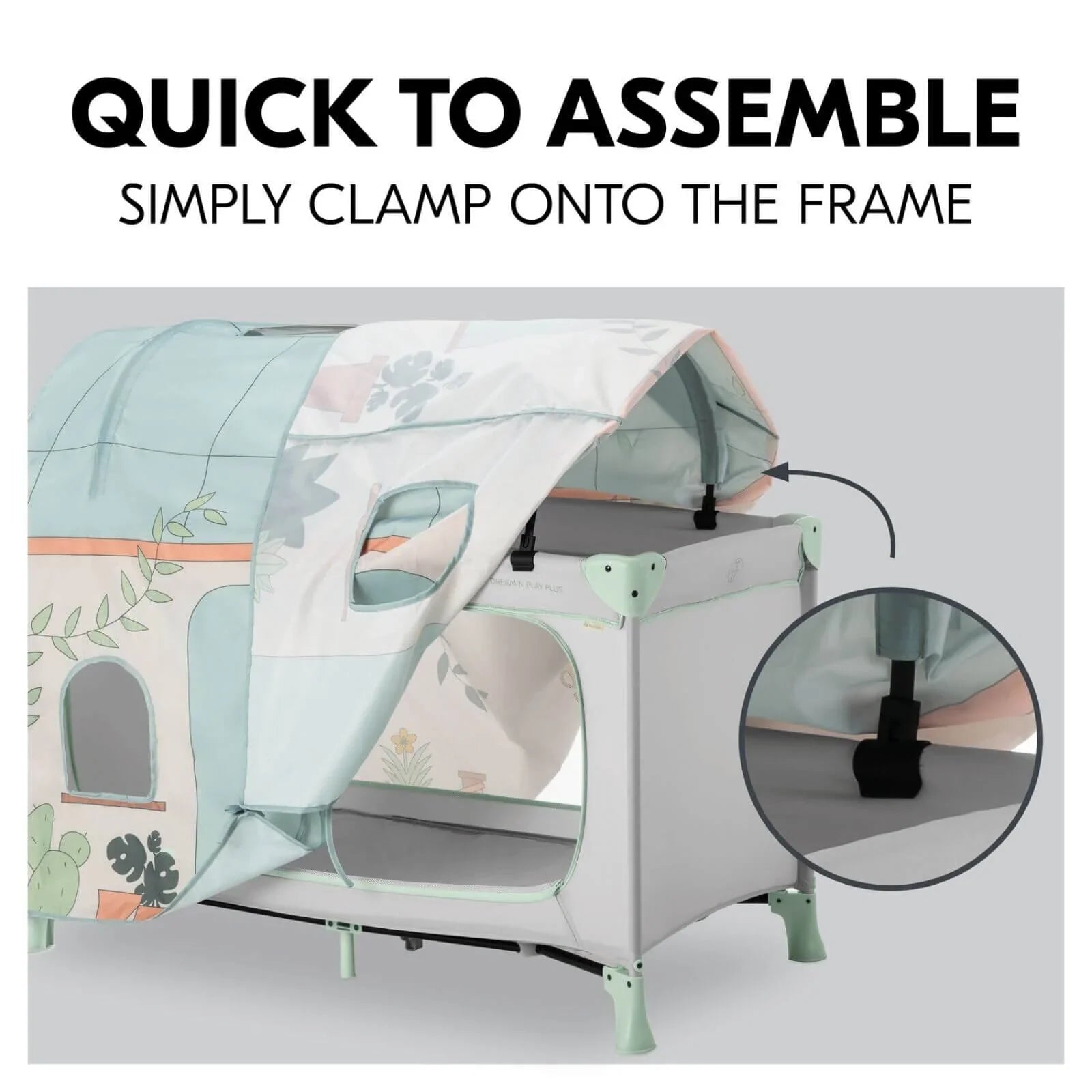 Hauck Travel Cot Cover - Plants - mezetto ebebek ebebek
