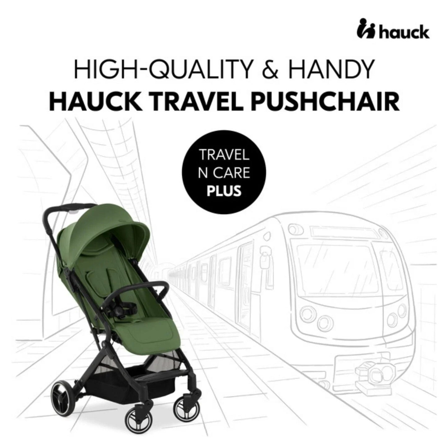 Hauck Travel N Care Plus Stroller - Green - mezetto ebebek ebebek