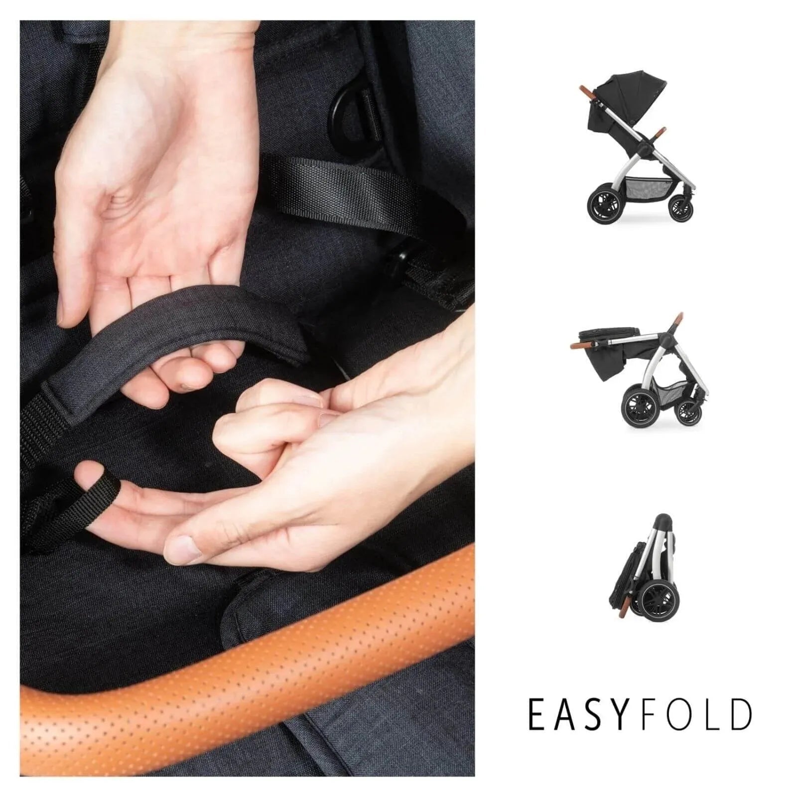 Hauck Uptown Pushchair - Black - mezetto ebebek ebebek