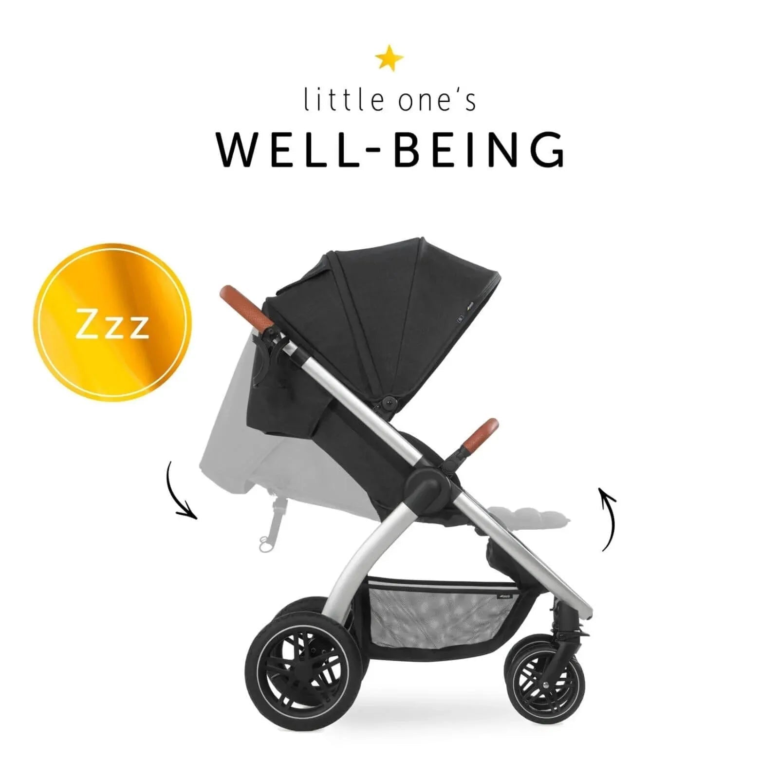 Hauck Uptown Pushchair - Black - mezetto ebebek ebebek