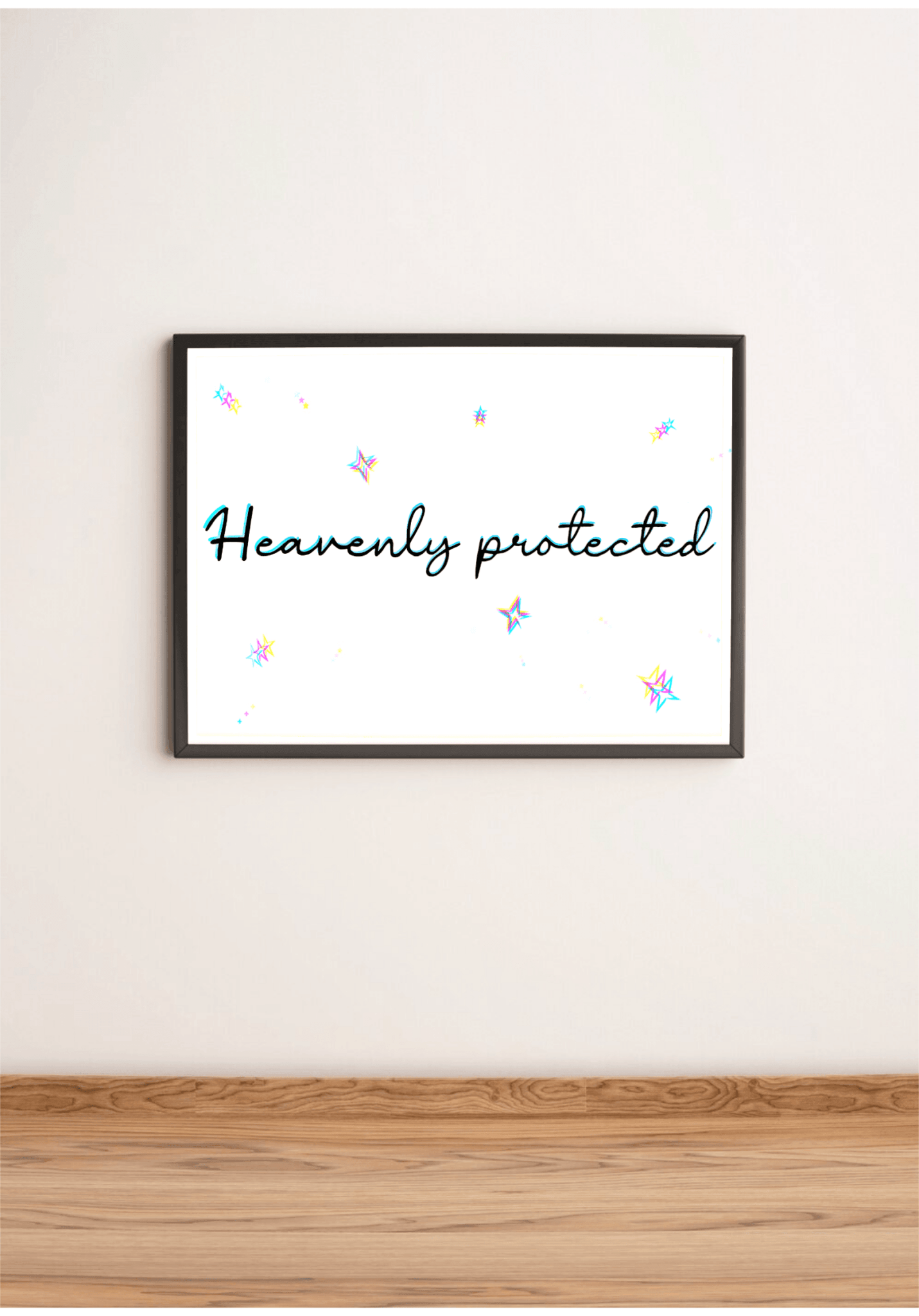 Heavenly Protected | Celestial Minimalist Art Print - mezetto KEOLIX KEOLIX