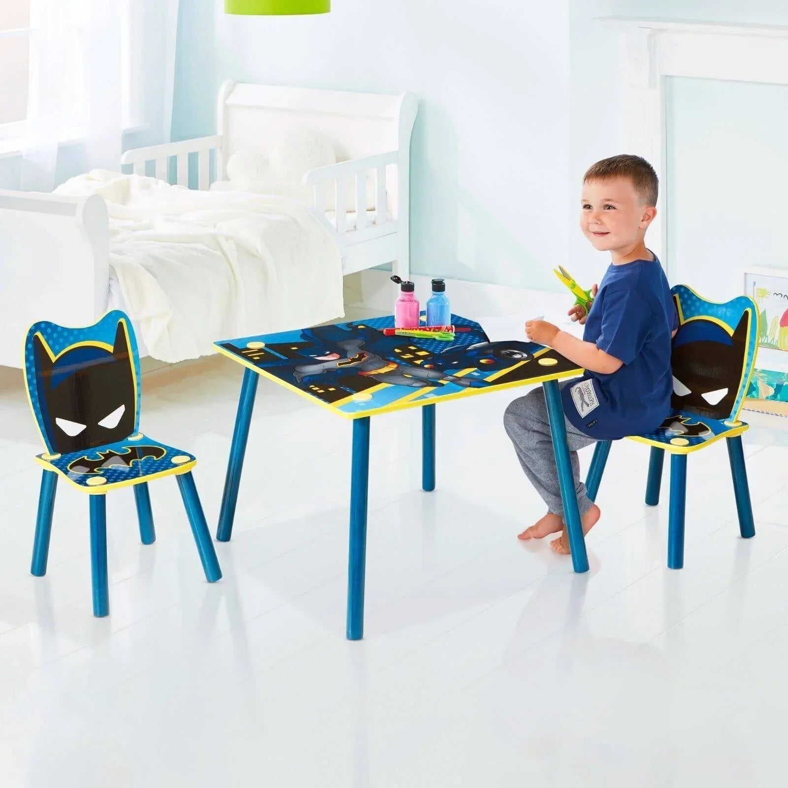 Hello Home Kids Table and 2 Chairs Set - Batman - mezetto ebebek ebebek