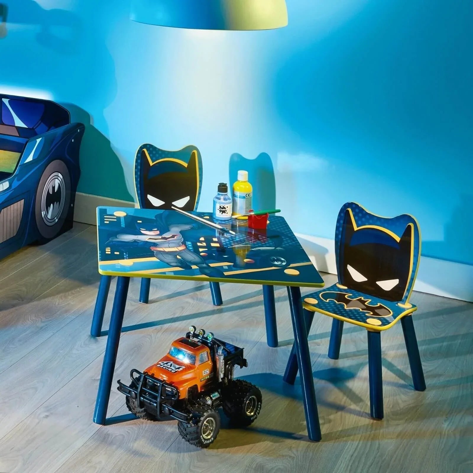 Hello Home Kids Table and 2 Chairs Set - Batman - mezetto ebebek ebebek