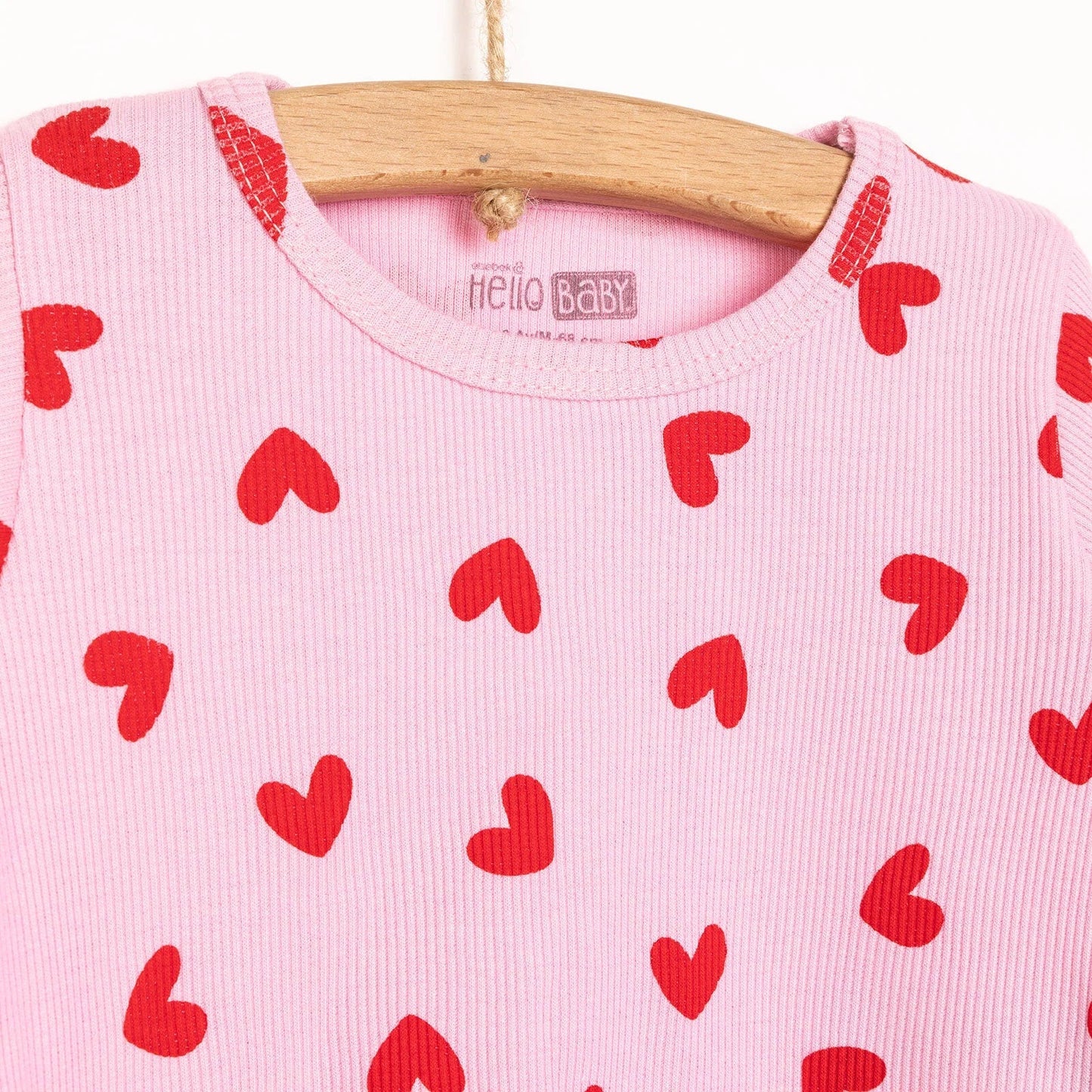 HelloBaaby Baby Girl Long sleeve Pyjamas Set - Pink - mezetto ebebek ebebek