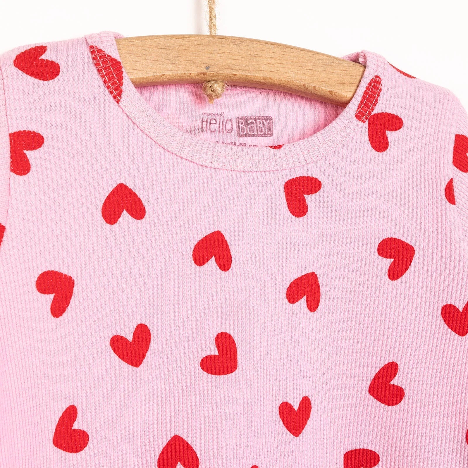HelloBaaby Baby Girl Long sleeve Pyjamas Set - Pink - mezetto ebebek ebebek