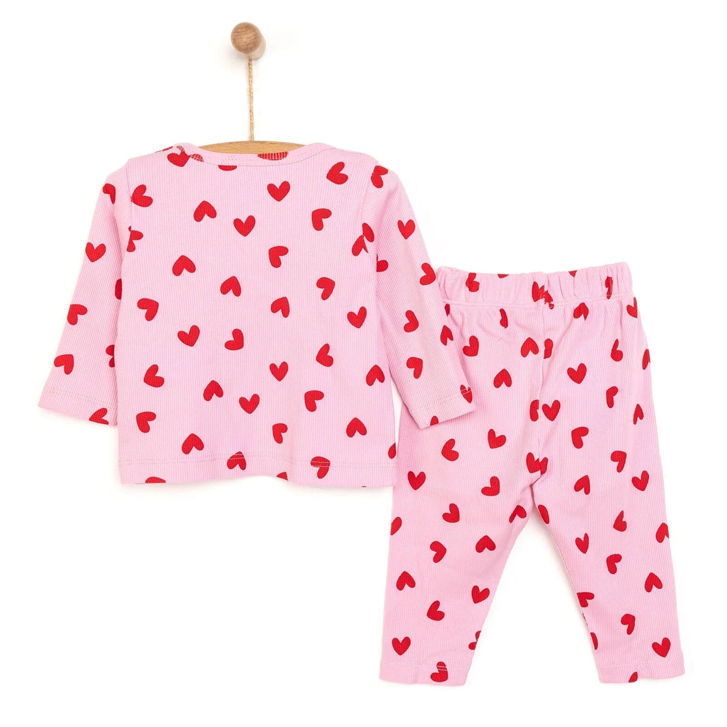 HelloBaaby Baby Girl Long sleeve Pyjamas Set - Pink - mezetto ebebek ebebek