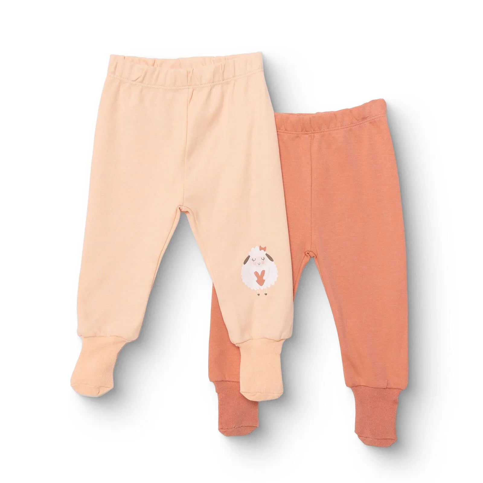 HelloBaby 2 - Pack Joggers with socks - Salmon - mezetto ebebek ebebek