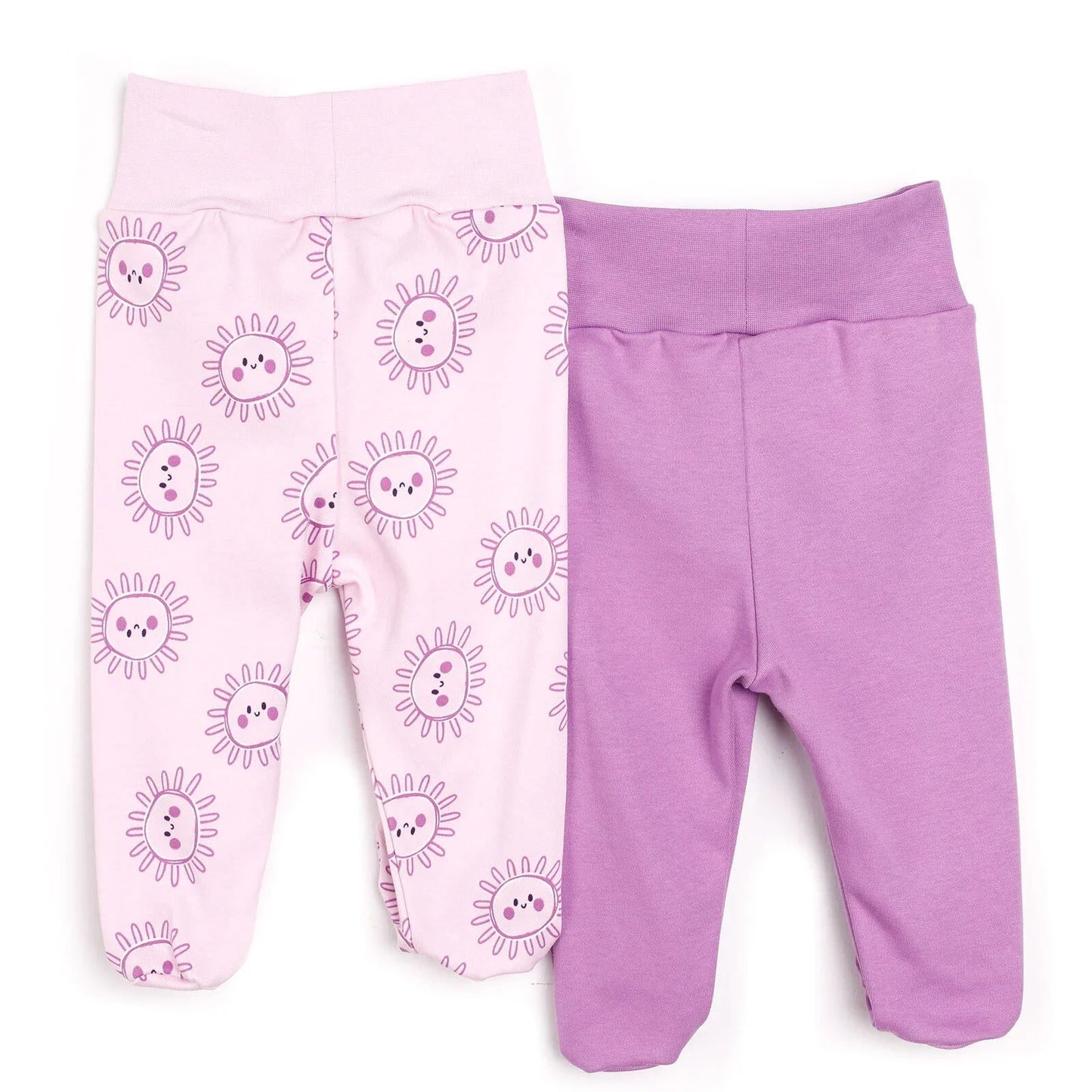 HelloBaby 2 Piece Footed Bottom - Purple - mezetto ebebek ebebek