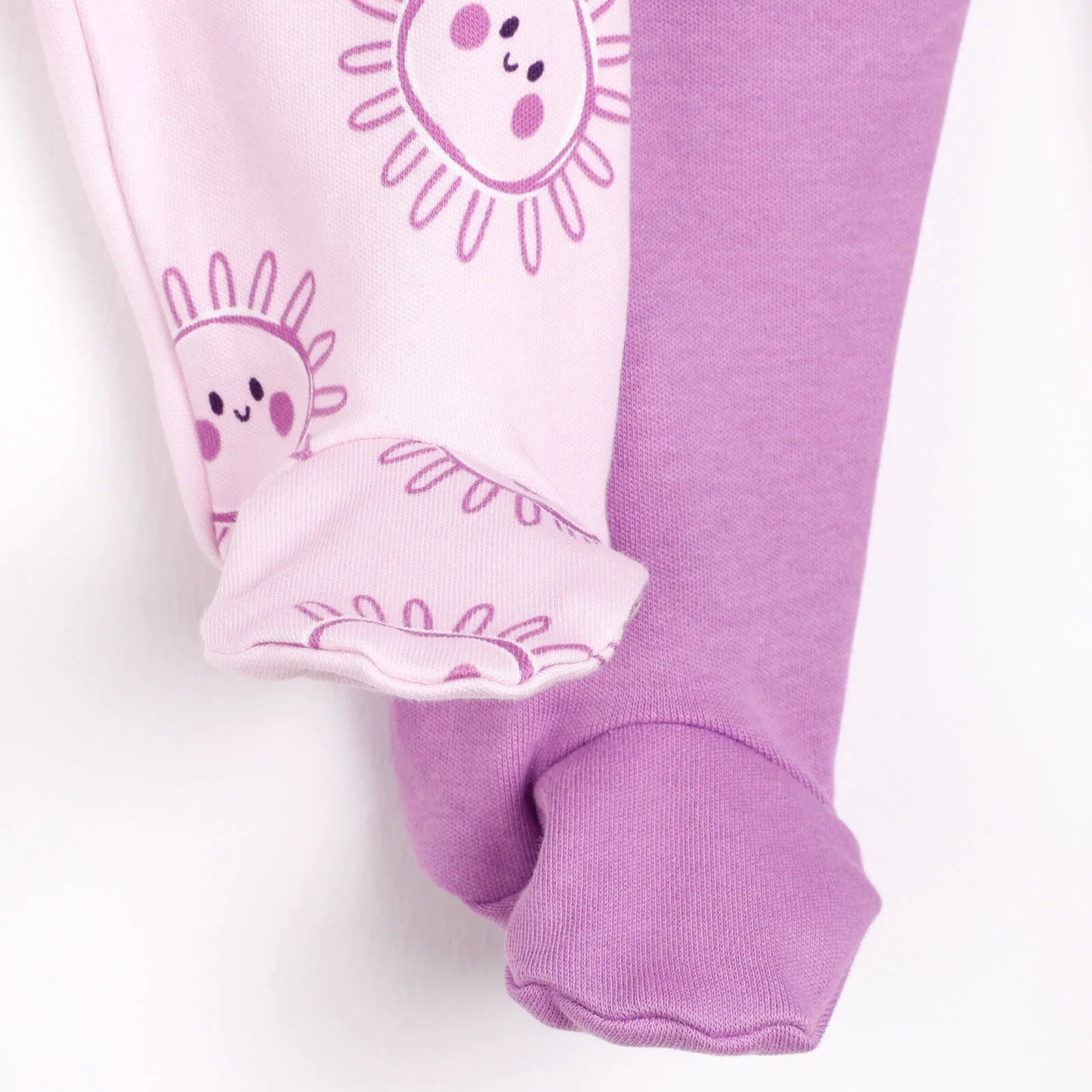 HelloBaby 2 Piece Footed Bottom - Purple - mezetto ebebek ebebek